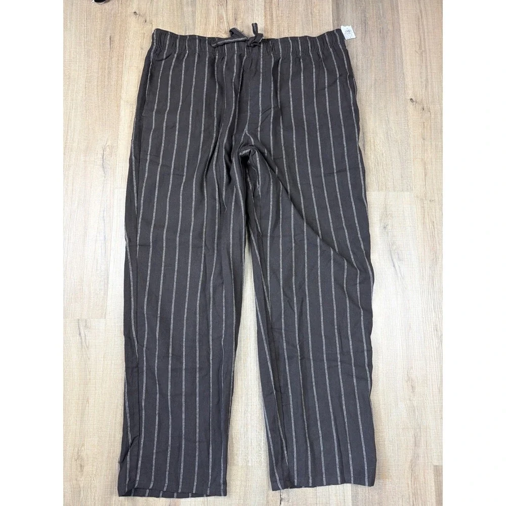 Old Navy Mens Earth Brown Stripe Cotton Pajama Pants XL NWT 803268-08-1